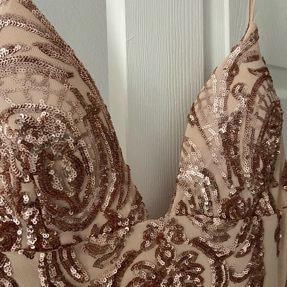Fashion Nova Rose Gold Formal Dress - Picture 4 of 9
